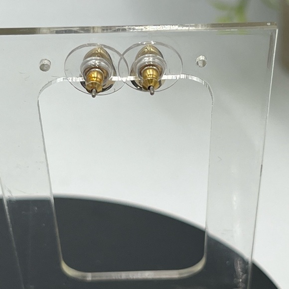 Givenchy Womens Gold Tone Crystal Small Stud Earrings New - Picture 8 of 15